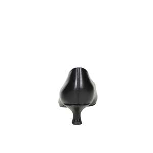 Escarpins pour femmes Marco Tozzi 2-22302-45 en cuir noir à talon bas, chaussures de bureau classiques - Product Image 4