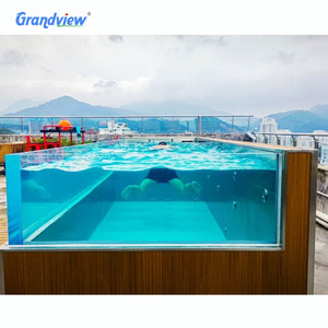 Al Aire Libre Hogar personalizado piscina mosaico azulejos fibra de vidrio acrílico ventana Spa piscina sobre el suelo piscina - Product Image 1