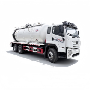 Camion d'aspiration des eaux usées et des excréments, capable de tirer, aspirer et décharger dans les égouts - Camion d'aspiration des eaux usées de grande capacité pour l'exportation - Product Image 1