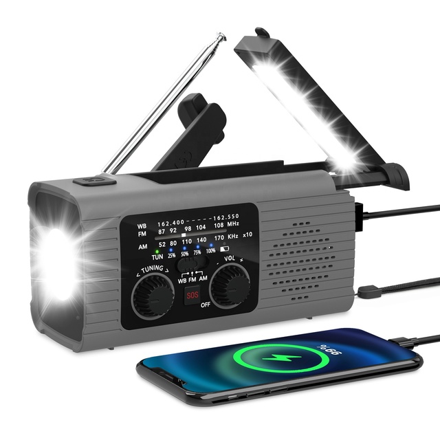 For Multifunctional Japanese Solar-Powered Hand-Crank Battery-Powered Emergency Radio Mobile Phone Charging Lighting 0-5W
