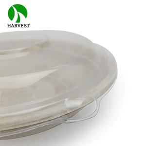 Plateau à bento <span class=keywords><strong>Poke</strong></span> Donburi jetable compostable pour traiteur avec couvercle anti-buée - Product Image 5