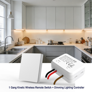 مفتاح إضاءة لاسلكي للحائط عالي التقييم مع جهاز تحكم عن بعد قابل للبرمجة - Product Image 1