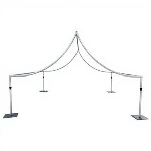 Support de toile de fond portable en tuyaux et draperies à prix abordable, système robuste pour l'extérieur et l'intérieur - Product Image 1