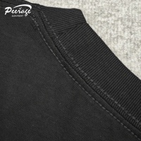 T-shirt pour homme personnalisé par PEERAGE, imprimé à l'écran avec des strass, coupe carrée, 250 g/m², 100 % coton lourd, coupe classique
