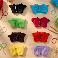 Vêtements de poupée tricotés à la main, nouveaux, en gros, chemises tricotées colorées macaron, produits de remplacement pour vêtements de poupée