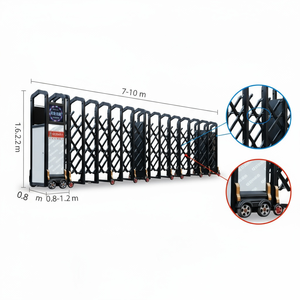 Khí công chất lượng cao tùy chỉnh màu đen hợp kim nhôm tự động có thể thu vào cổng điện cổng cho Chính Phủ/nhà máy/trường học - Product Image 3