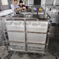 Réservoir IBC en acier inoxydable SS304 personnalisable, chauffable, en forme de cube, 1000L-2000L, pour stockage d'azote liquide, conforme aux normes européennes, prix usine