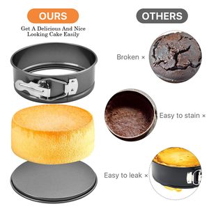 Round Springform Baking Pan 4 Inch Non Stick Removable Bottom For Cheesecake Cake Baking - Product Image 4