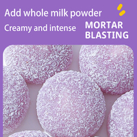 Taro Flavor Sheng Qiao FuTuan Salad Dressing Filling Glutinous Rice Balls Crushed Coconut Cover Mochi Puff Instant Snacks 400g