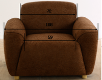 Fauteuil de détente en tissu de luxe moderne pour salon, maison, appartement
