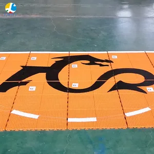 14*28 Voeten 392Pcs En Aanpassen Size Opgeschort Vloer Anti-Slip Vloer Verf Voor Basketbalveld