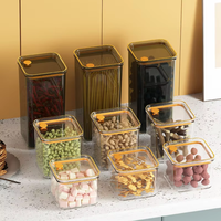 Récipient de stockage en plastique résistant à l'humidité de pot de cachetage carré de luxe pour le joint de nourriture d'utilisation de cuisine pour des mariages