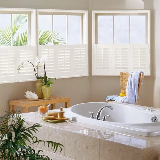 Exported to UK window blind wood louvered inside plantation shutters