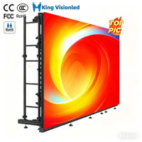 Écran LED flexible King Visionled à haute fréquence de rafraîchissement pour location intérieure P3.91, mur vidéo à connexion sans soudure, panneau d'affichage LED couleur intégrale