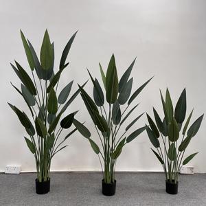 Home Garden Decoration Eco-Friendly Durable <b>Artificial</b> Canna <b>Tree</b> Pot Real Touch Leaves Lifelike Plastic for Indoor <b>Outdoor</b> Use - Product Image 3