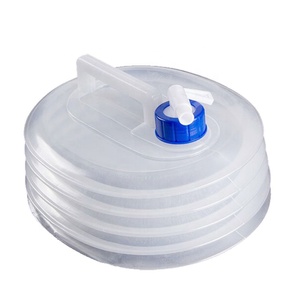 Creative Outdoor Tourism 5L/10L/15L Folding Bottle Car Bucket Plastic bBottles WithTaps Tap Water Bottle Home Camping Picnic BBQ