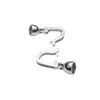 Résultats de bijoux u forme bricolage double extrémité clip fermoir connecteur 14k gros 925 fermoirs à bascule en argent sterling pour collier de perles