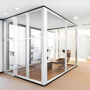 Systèmes de cloisons en verre à cadre <span class=keywords><strong>invisible</strong></span> en aluminium pour bureaux et espaces commerciaux, verre trempé, bâtiments commerciaux haut de gamme - Product Image 1