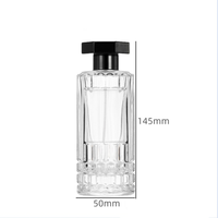 Parfum air transparent personnalisé de 100ml emballage de cosmétiques en relief transparent de luxe vaporisateur de parfum en verre avec couvercle