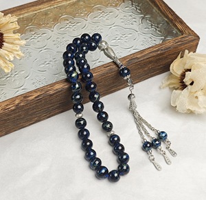 Rosario islamico che esplode perline di vetro materiale musulmano preghiera perline <span class=keywords><strong>Tasbih</strong></span> 10mm 33 pezzi colorato braccialetto Ramadan regalo all'ingrosso - Product Image 6