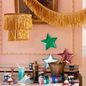 Ghirlanda di Frange Metalliche Dorate Eleganti da 6 Piedi per Eventi, Matrimoni, Feste e Celebrazioni di Compleanno - Vendita all'Ingrosso - Product Image 6