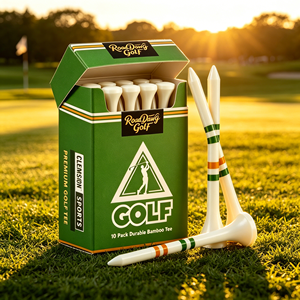 Paquete de Tees de Golf Personalizados para Interiores, Decorativos, de Colores, Negros, de Almidón de Maíz, de Bambú, de Cuero, de Champán, Simulador Rosa S - Product Image 1
