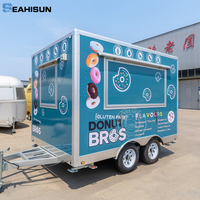USA Full Kitchen Mobile Food Trailer for Snack Food Doughnut Hot Dog Pizza Ice Cream Truck with 220v for Restaurants Traders