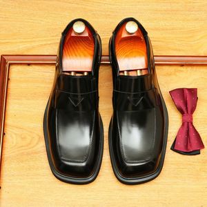 Chaussures Oxford pour hommes en cuir véritable, faites à la main, de haute qualité, respirantes, pour mariage, fête, bureau, chaussures décontractées pour hommes - Product Image 5