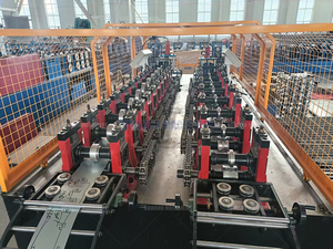 Chất lượng cao đôi đầu Pre Punch U hình dạng thép Keel khung kim loại máy làm U xà gồ hoán đổi cho nhau cuộn tạo thành máy - Product Image 2