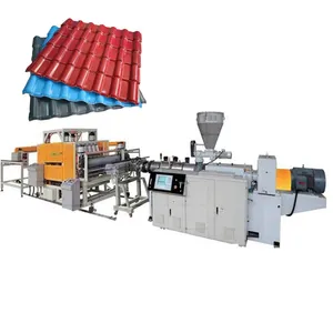 PVC ASA Plastic Resin Building Glazed Roof Tile Sheet Manufacturing Extrusion Machine