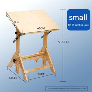 Tavolo da <span class=keywords><strong>Disegno</strong></span> Regolabile in Legno di <span class=keywords><strong>Faggio</strong></span>/Pino con Piano Inclinabile per Pittura, Schizzi e Lavori di Design - Product Image 6