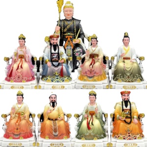 Statue peinte en jade blanc du seigneur dieu bouddha pour le culte à la maison taoïsme statue de déesse à neuf queues de bouddha Heilaotaitai - Product Image 1