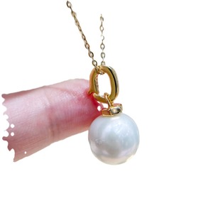 Colgante de Plata S925 para DIY con Cuentas Redondas de 9-13 mm 31113, Accesoriza tu Collar con Hebilla Vacía, Accesorios de Perlas de Lujo 2022 - Product Image 5
