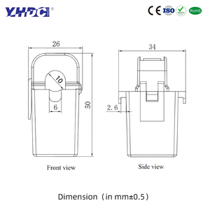 YHDC SCT010T(10mm) 高精度0.2% スプリットコア電流トランス |   20-80A MA 出力 |   CE/ROHS/ISO認証取得済み - Product Image 3