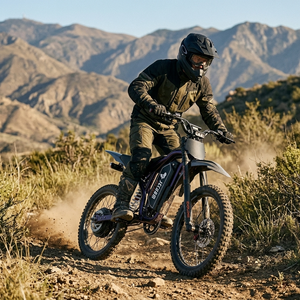 QF200 Prix Usine Moto Tout-Terrain 3000W 75km/h Moto Offroad Adulte 60V 32AH Double Suspension Pit Bike Ebike - Product Image 1
