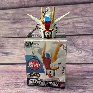 Les plus populaires, 100% authentiques, 9 pièces/ensemble, Anime japonais SD Gun Dams Head, Porte-clés, Boîte mystère, Yeux lumineux, Mini figurines d'action, Jouets - Product Image 2