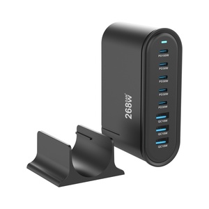 Station de charge multiport 8 ports 268W Super Rapide 5C3A pour Ordinateur Portable/<span class=keywords><strong>Apple</strong></span>/iPhone 17/16/Android/Type <span class=keywords><strong>C</strong></span> PD 100W Adaptateur Secteur - Product Image 2