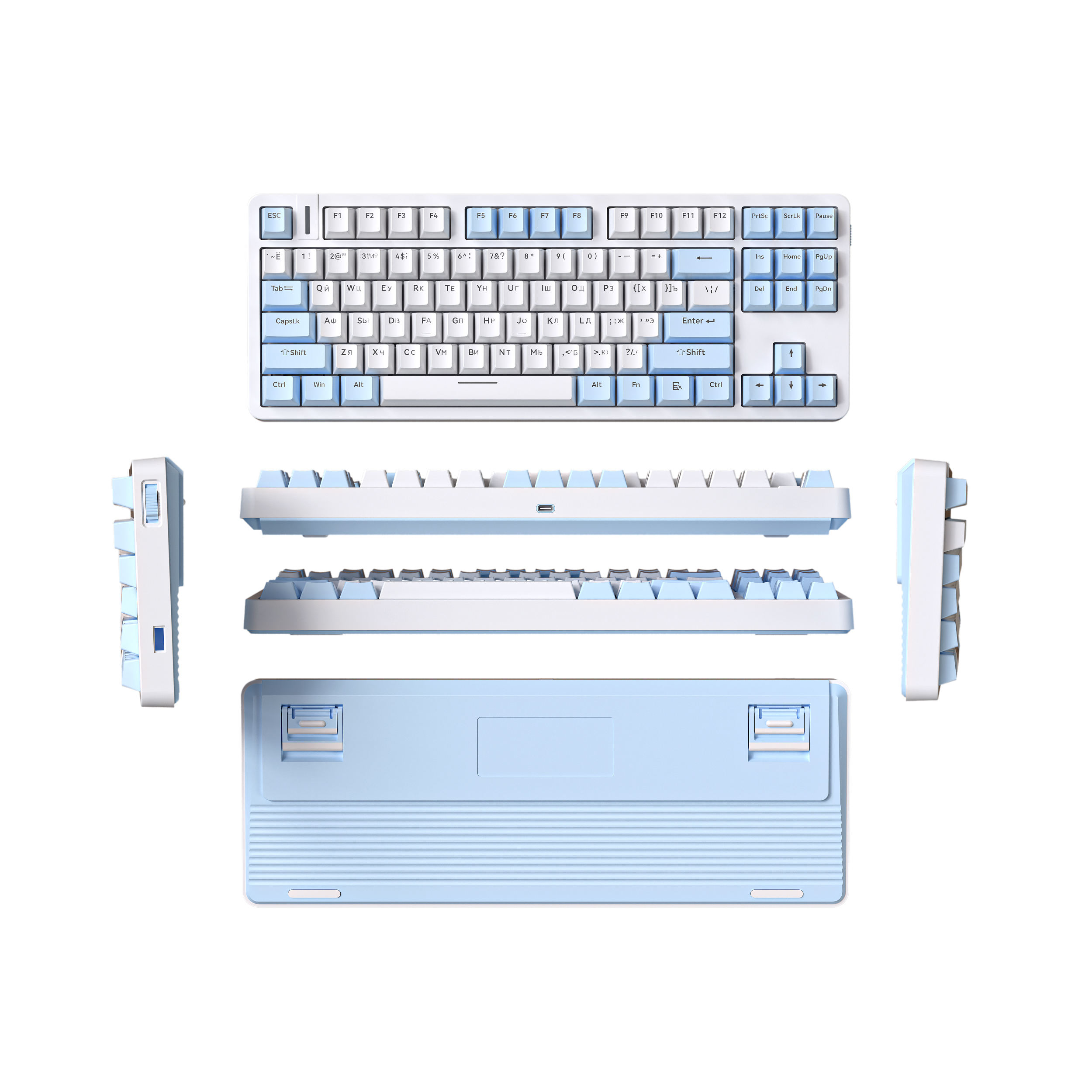 G87 Blanc + Bleu clair (russe)