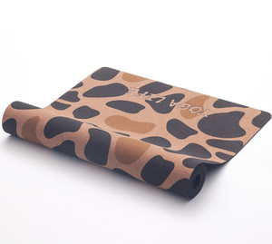 Tapis de yoga en liège écologique et durable, logo personnalisé, antidérapant, résistant à la transpiration, plus large - Product Image 3
