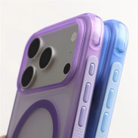 Coque de téléphone magnétique antichoc originale Candy Color Border pour iPhone 18 Pro 17 Pro 17 Pro Max 16 Pro, coque rigide mate