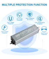 CEA-100W Driver LED Terisolasi PF Tinggi Tahan Lama Lampu Sorot Luar Ruangan Setengah Aluminium Lampu Jalan Tahan Air IP65 Output Tunggal