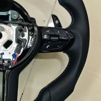 Volant noir pour BMW F10 F11 F20 F21 F30 F31 F34 F32 F33 F36 F20 F22 F23 F48 M3 M5 E90 E70 Series, volant en cuir