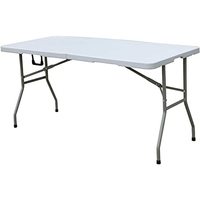 Table de pique-nique pliable et extensible IUNNDS pour l'extérieur, plateau en plastique, pieds en métal, design contemporain, vente en gros