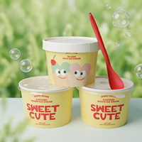 Gobelet à crème glacée jetable personnalisé, bol en papier pour crème glacée à motif animal de dessin animé, bol à yaourt, gobelet en papier pour pudding, boîte à gâteau en papier