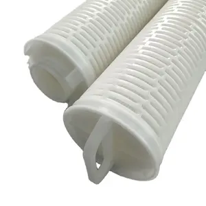 1/3/5/10/20 Micron Water Filter High Flow PP Pleated Filter Element Cartridge For Food And Beverage Filtration