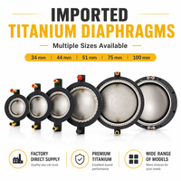 Diaphragme en titane de 34/44/51/72/75/100 mm pour la réparation de la bobine vocale des haut-parleurs à compression haute fréquence