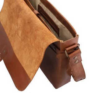 Men's Genuine Leather Simple Lightweight Laptop Briefcase with Shoulder Strap New Design Laptop <b>Bag</b> Genuine Leather <b>Bag</b> - Product Image 5