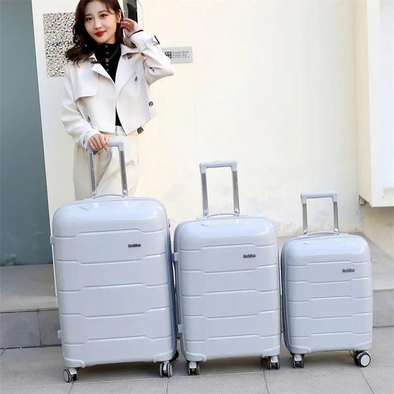 Customized 20" 24" 28inches PP Luggage Sets 360 Degree Universal wheels Koffer Sets PP Hard Shell Trolley Luggage