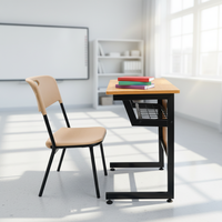 Meubles scolaires, bureau et chaise en bois pour étudiants, chaise d'étude pour étudiants aux Philippines avec table