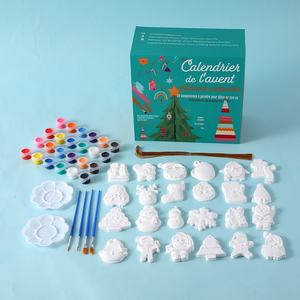 Mainan Edukasi Papan Gambar untuk Anak-Anak, Boneka Plester DIY Seri Natal Baru dari Produsen, untuk Melukis dan Mewarnai - Product Image 1